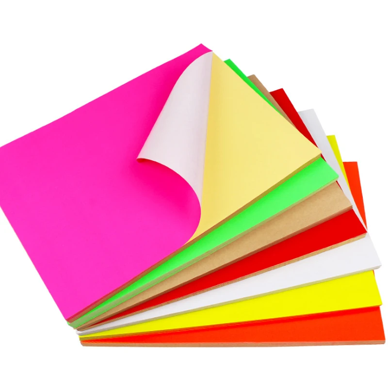 100 штук A4 размер белый пустой крафт самоклеющиеся A4Kraft наклейки бумага для