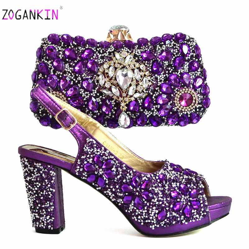 Thinksgiving/вечерние комплект из обуви и сумки небесно-голубого цвета; Итальянские женские удобные туфли на каблуке и сумочка в комплекте для свадьбы