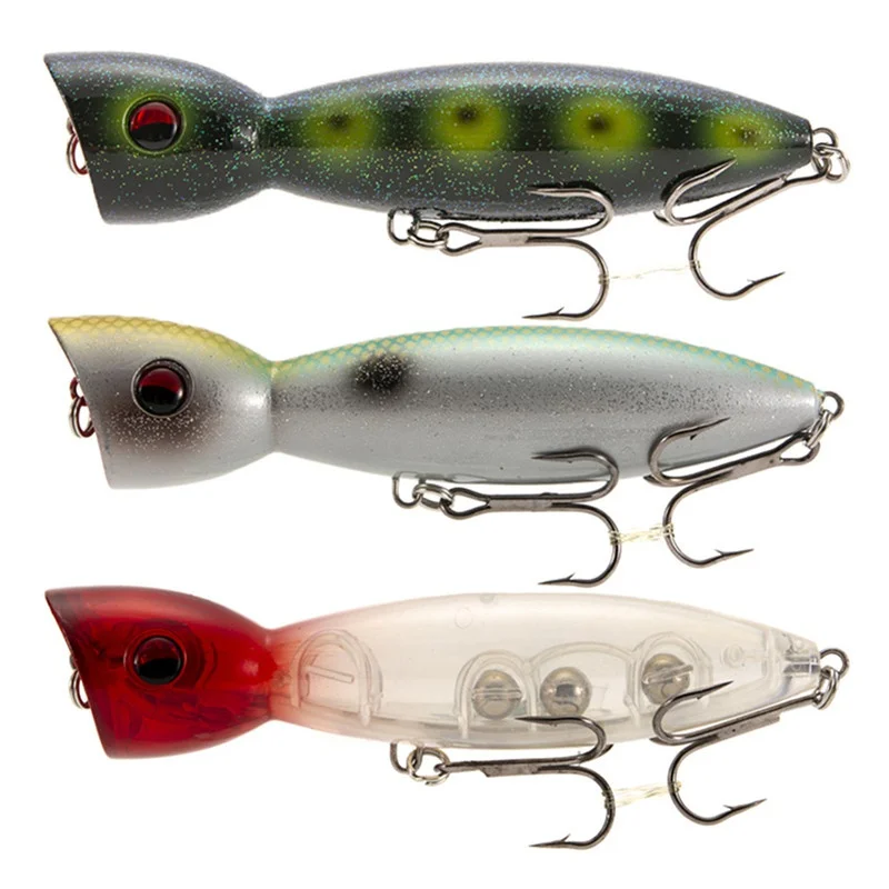 

Newly Better One 18cm 80g Hard Lure Big Popper Lure 3D Eyes Life-Like Swimbait Top Water Fishing Lures