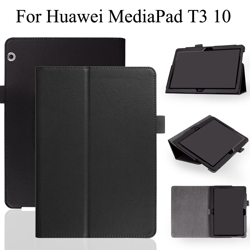 Кожа смарт чехол для Huawei MediaPad T3 10 AGS L03 L09 W09 9 6 дюймов планшет коксовое