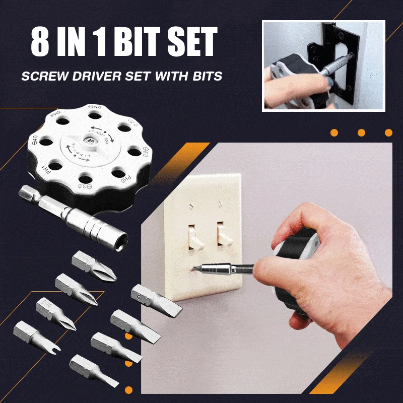 

New Ratchet Screwdriver Set With Bits High Quality 8 In 1 Bit Set Multifunction Screwdriver Hand Tools Drop Shipping