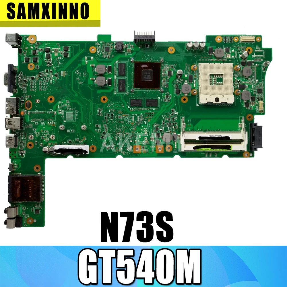 Для ASUS N73S N73SV N73SM материнская плата для ноутбука GT540M видеокарта Mianboard pc motherboard tablet | Материнские платы -32839754049
