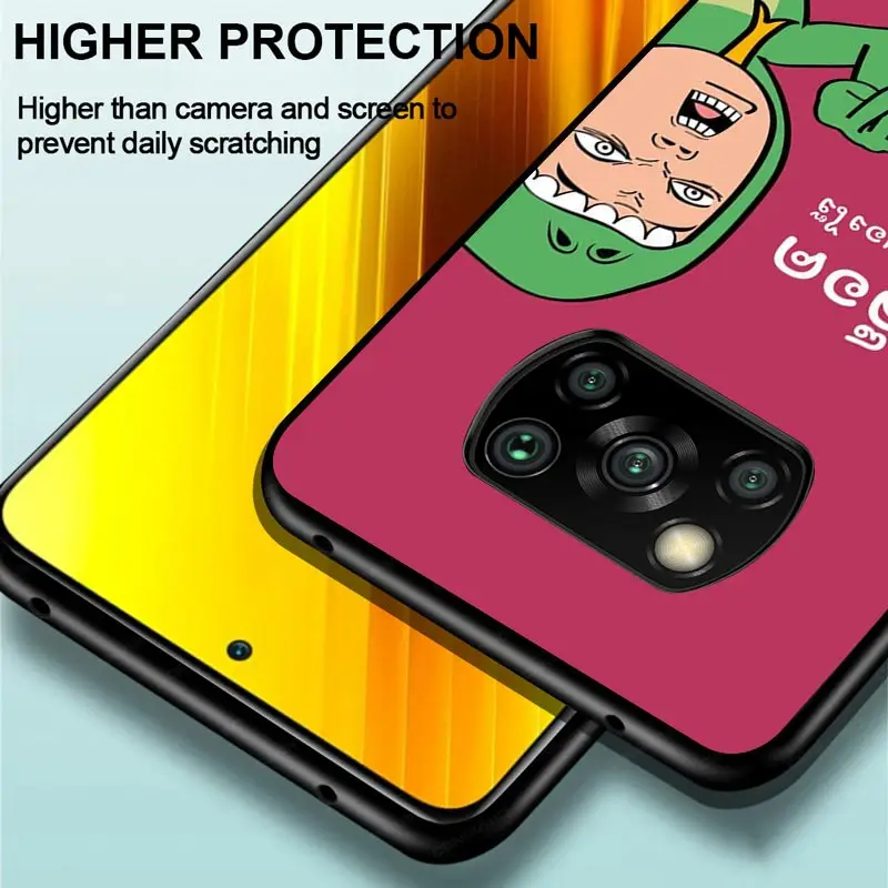 

Cartoon Don't move For Xiaomi Poco C3 M3 M2 X3 NFC X2 F2 Pro F1 F3 Mi Play Mix 3 A2 Lite A1 6 5X Black Soft TPU Phone Case