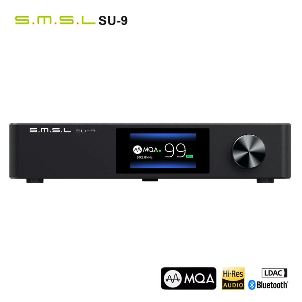 SMSL SU-9 MQA HiFi аудио полный декодер ES9038Pro DAC 2nd Gen XMOS DSD512 PCM768kHz/32Bit Bluetooth UAT LDAC USB