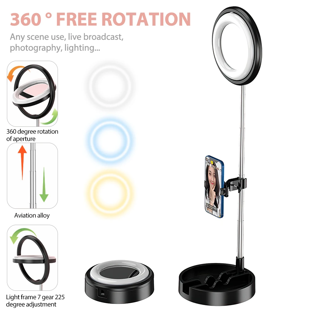 Ламсветильник кольцевая SAMTIAN Складная с регулировкой яркости светильник зажимом