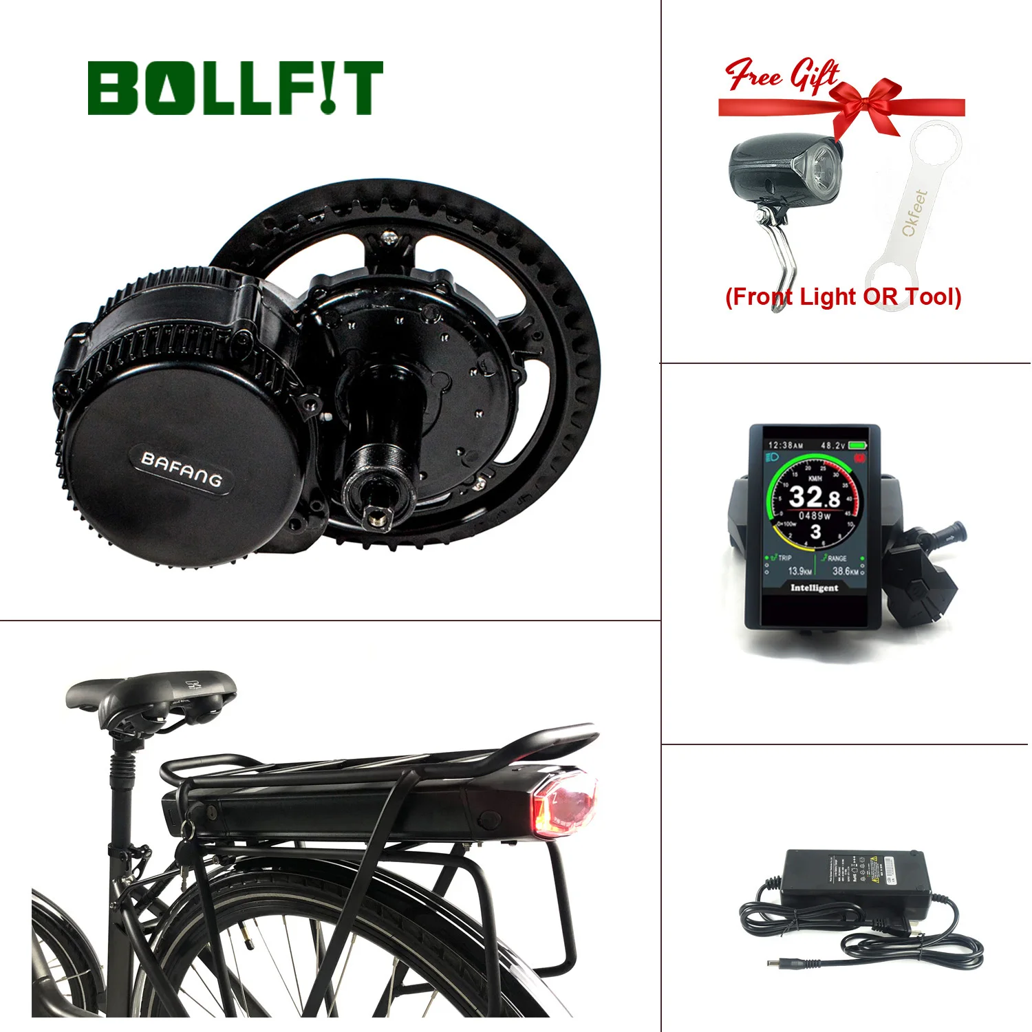 Аккумулятор Bollfit Bafang 8FUN 48В 750 Вт BBS02B MMG320 M615 SW102 850C|Двигатель для