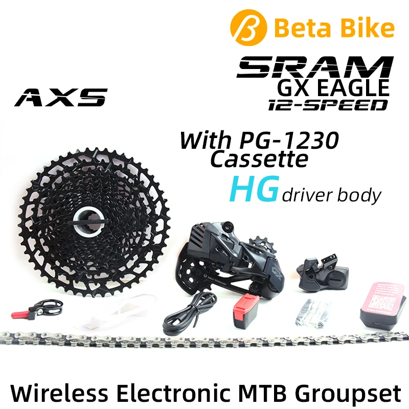 

SRAM GX EAGLE AXS 12S 12 Speed Derailleur Shifter Electronic Wireless Parts Cassette PG 1230 HG Hub Chain MTB Bike Groupset