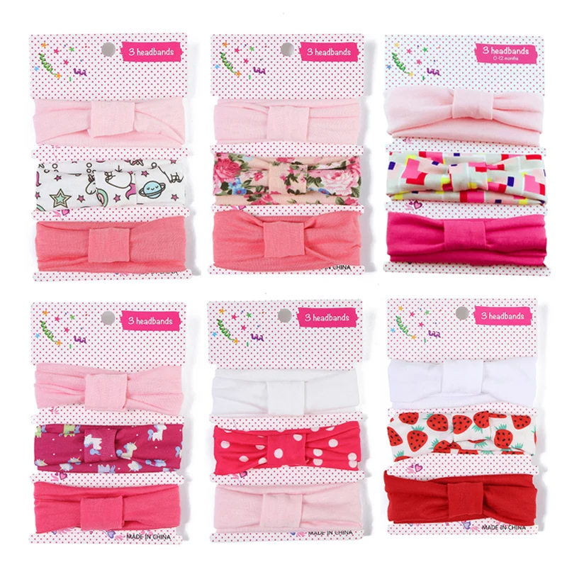 Комплект из 3 предметов для маленьких девочек повязка на голову с бантом