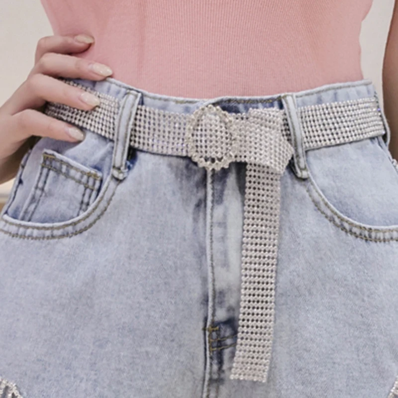 Шорты женские рваные из денима с бахромой завышенной талией и