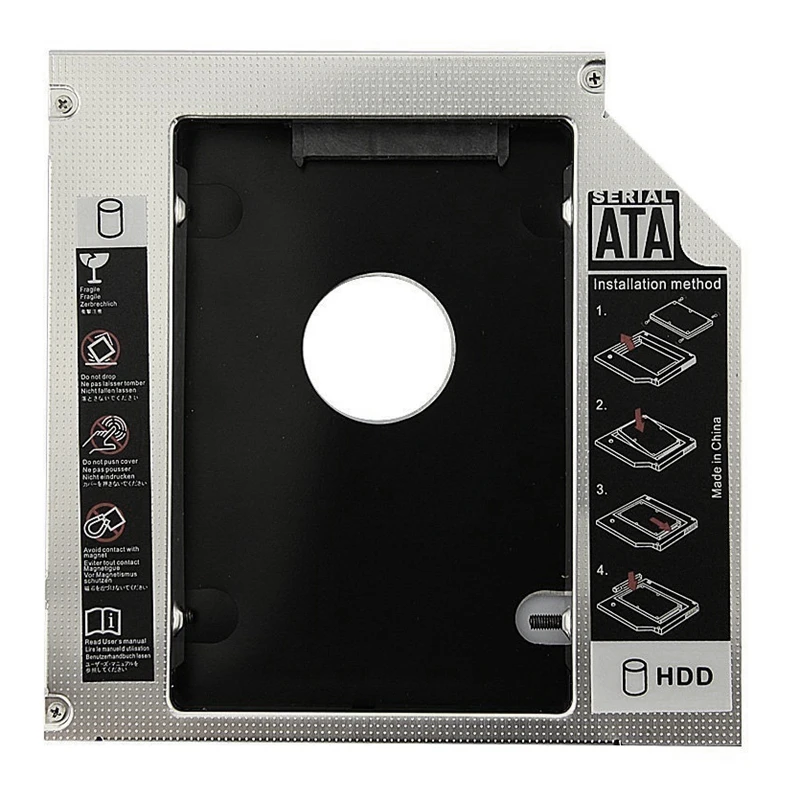 Горячая распродажа универсальный Алюминий 12 7 мм SATA 2 0 2nd HDD Caddy 5 &quotHDD чехол SSD