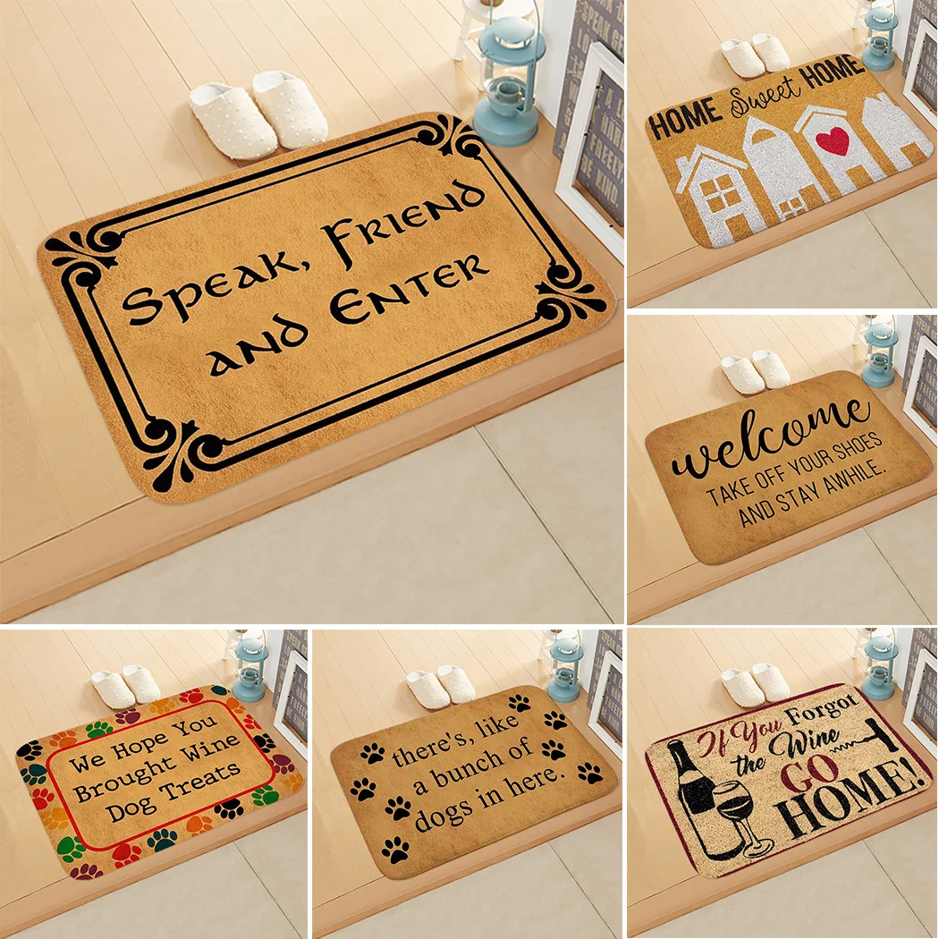 

Funny Door Mat Entrance Floor Rug Non-slip Door Mat Decoration 40*60cm