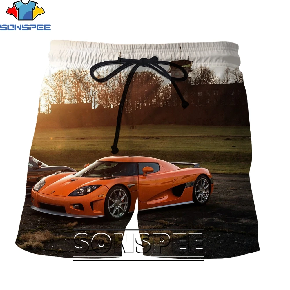 

SONSPEE 3D Printing Sports Car Series Summer Men's/women's Sports Shorts Casual Beach Pants Popular Punk Fashion Trend Style