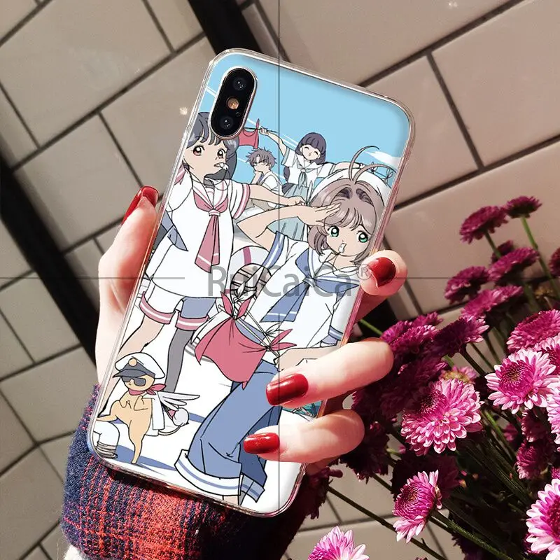 Ruicaica Cardcaptor Sakura милый аниме прозрачный мягкий чехол для телефона iPhone 6S 6plus 7 7plus 8 8Plus