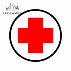 EARLFAMILY 13 см для Красного Креста, виниловый материал, наклейки для автомобиля Наклейка на багажник, стайлинга автомобилей RV Campervan, личность декор для холодильника