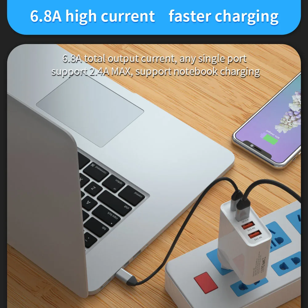 20 В/3 а 65 Вт PD зарядное устройство для macbook apple xiaomi huawei FCP QC 4 0 3 порта быстрая зарядка