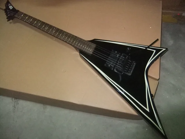 Free Shipping New Arrival 6 string Electric Guitar Espflying guitar Special Inlay In Black 110310 | Спорт и развлечения