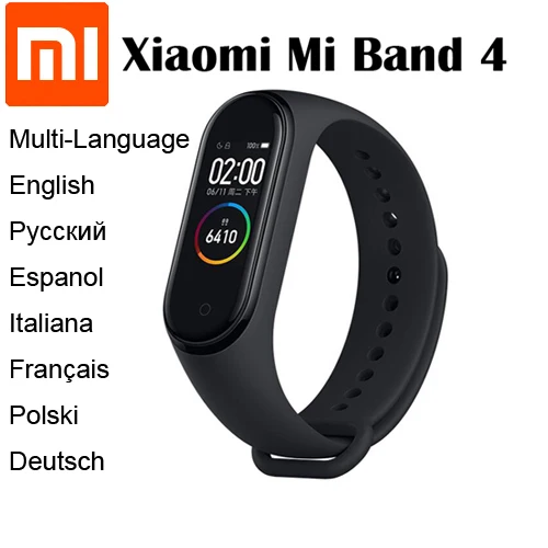 Оригинальный Смарт браслет Xiaomi Mi Band 4 Bluetooth 5 0 пульсометр фитнес трекер band экран