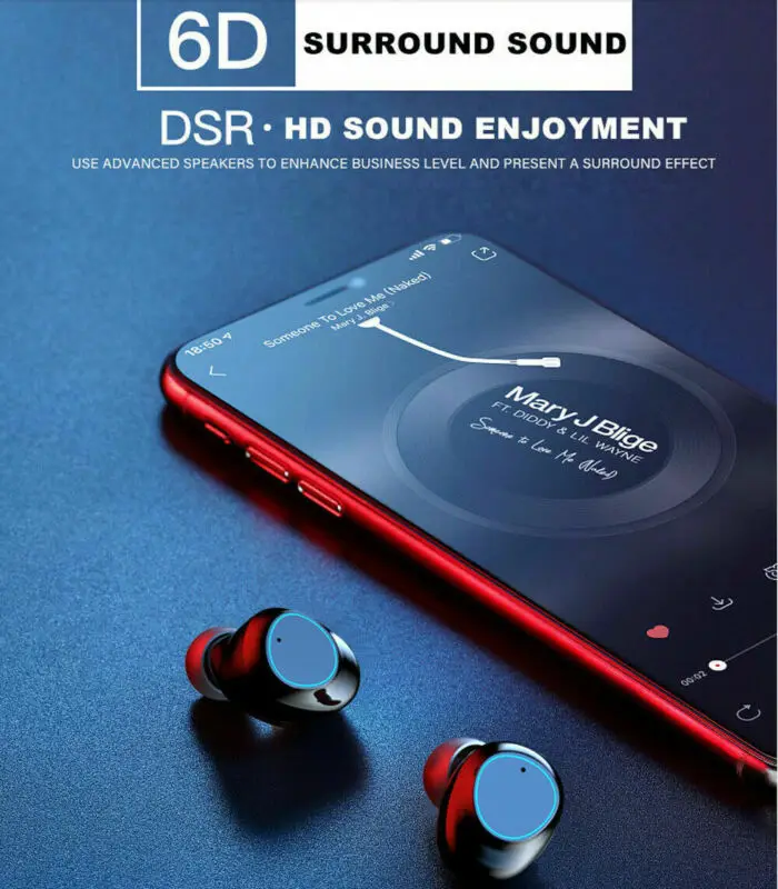 G03 6000 MAh светодиодный цифровой дисплей Bluetooth наушники 6D объемный HD звук TWS 5 0