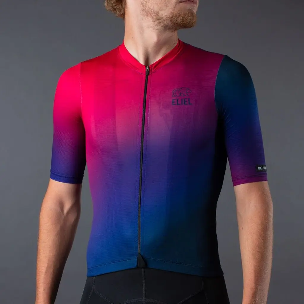 

ELIEL 2020 Men's Clothes Wear Better RCC Rainbow Pro Team Areo Cycling Jersey Short Sleeve Bicycle Clothes Summer MTB Road Bike