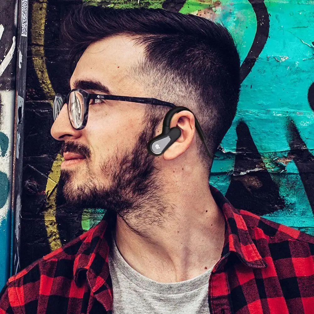 A01 Бесконтактный Bluetooth наушник для передачи звука через кости с крючком на ухе, который не вызывает боли и не требует доступности ушей для пения.