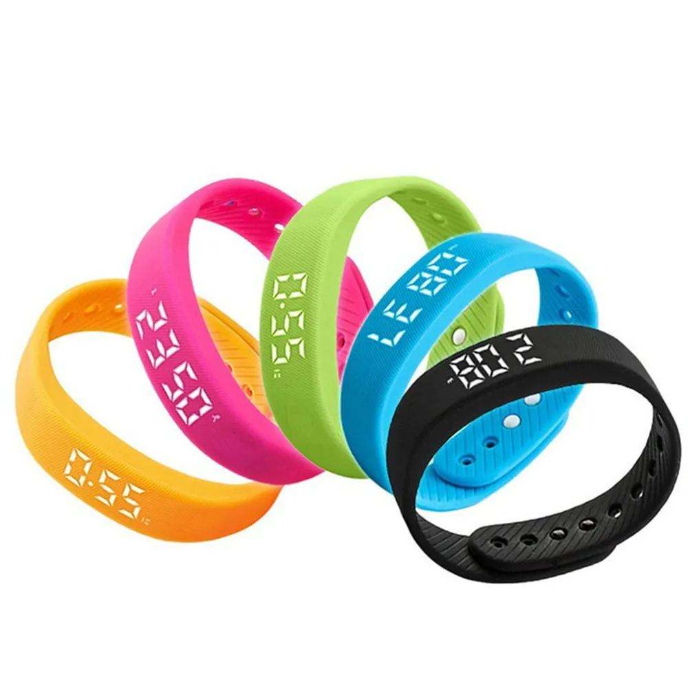 3D T5 умные браслеты часы для детей светодиодный дисплей спортивный датчик фитнес
