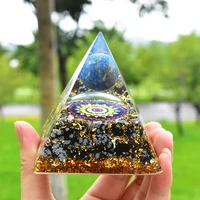 lazurite sphere 70mm orgonite pyramid crystal and stones healing wicca fengshui orgon spiritual energy room decor