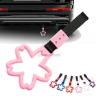 Новый ремень в форме цветка JDM для гоночного поезда, автобуса, ручной ремень для дрифта, фотодрифта, автомобиля, ручной ремень, буксировочный трос, декоративные предупреждающие кольца для бампера