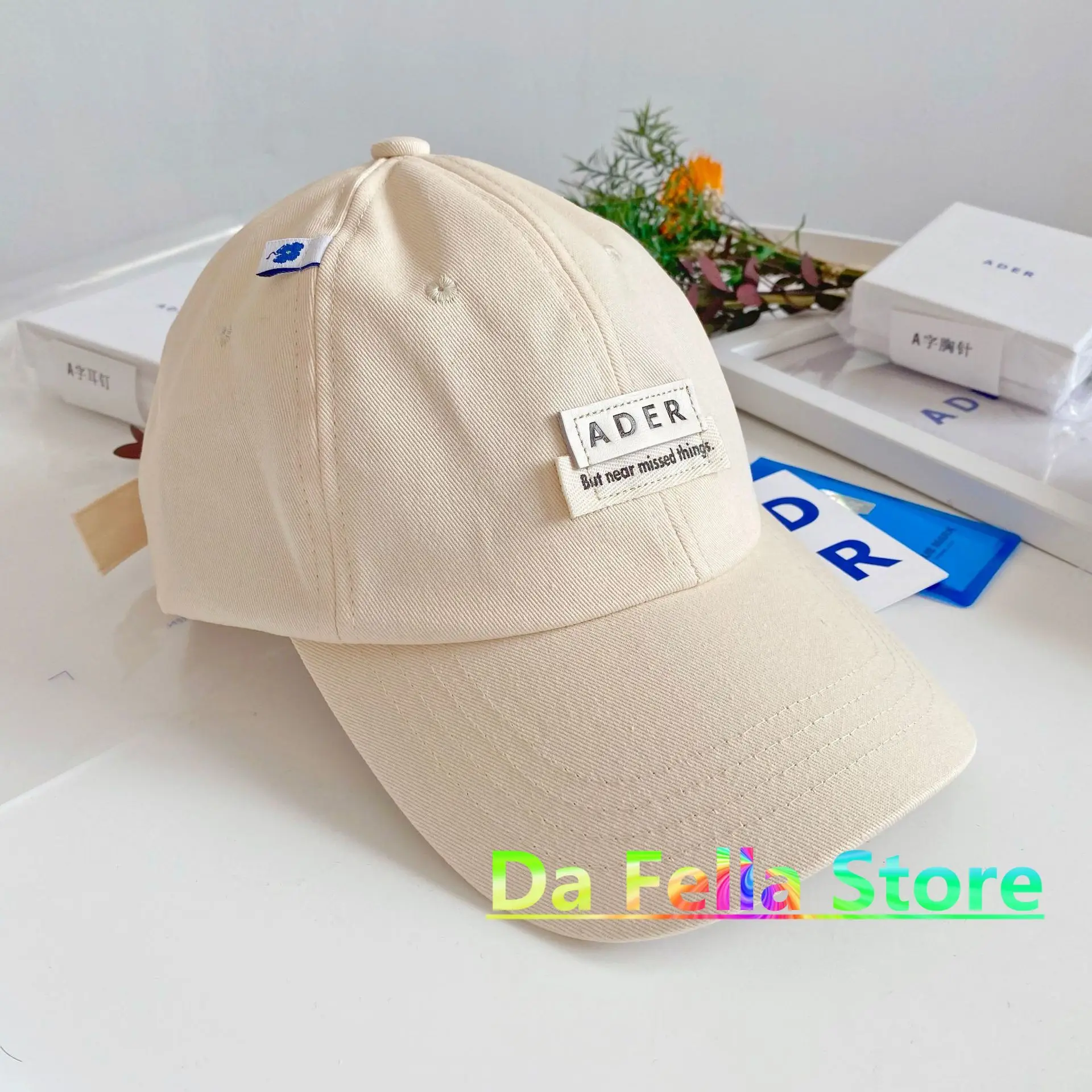 

New ADER ERROR Layered Label Baseball Caps 2021ss Men Women 1:1 High Quality Adjustment Button Adererror Hats Bluessom Ader Caps