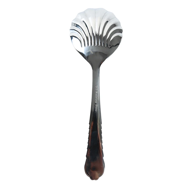 Сахарная ложка в форме ракушки ложки из нержавеющей стали для мороженого кофе