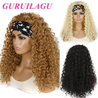 guruilagu deep wave headband wig heat resistant fiber synthetic wig black61342799j blonde wig synthetic hair wigs for women