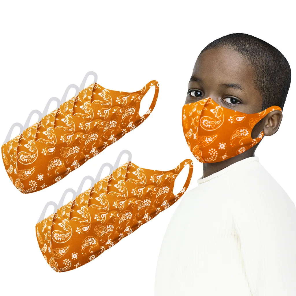 10 шт. Моющиеся Многоразовые защитные маски для детей мальчиков и девочек лица