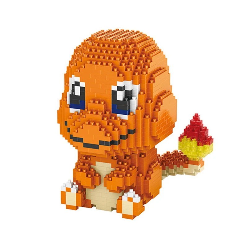 

HC 9102 Sit Charmander Pocket 3D Model 1209pcs DIY Small Mini Diamond Blocks Bricks Building Toy for Children no Box