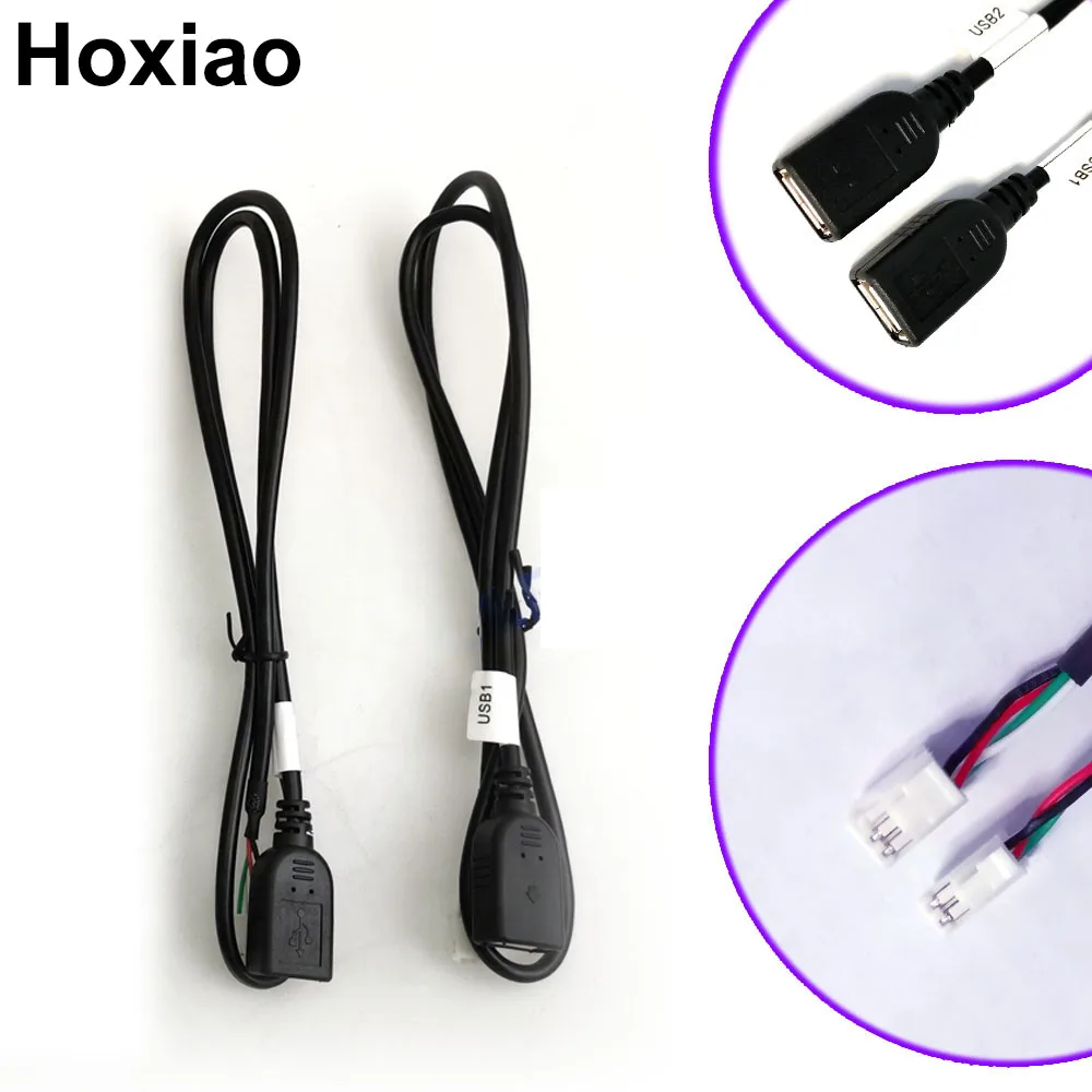 Двойной USB-кабель для Android автомобильного Радио мультимедийный плеер длинный 4 Pin 6