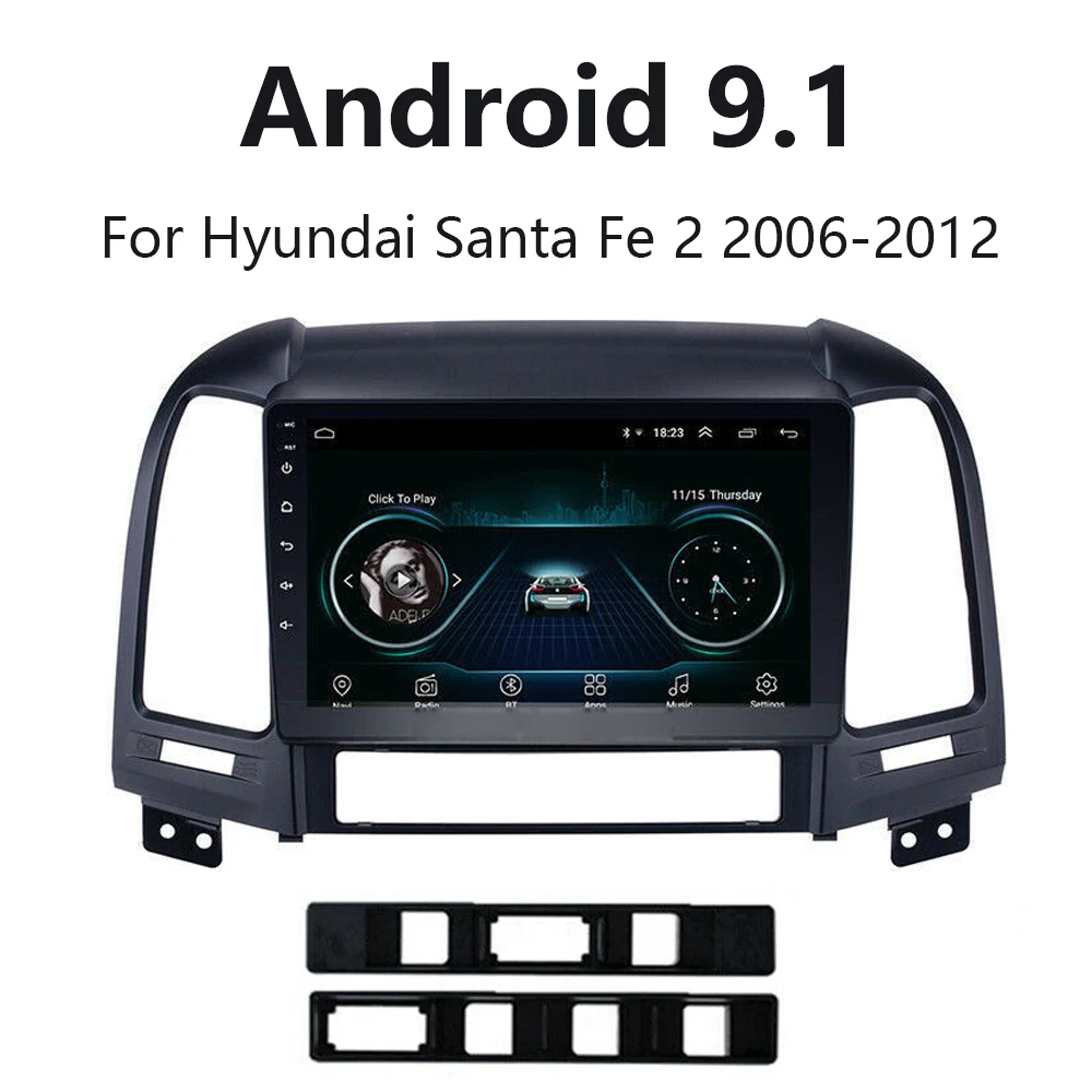 Автомагнитола 2DIN мультимедийный MP5 DVD плеер на Android 9 1 дюймов GPS навигация головное