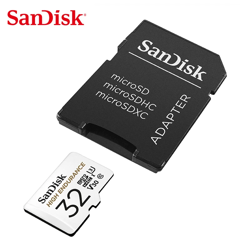 Двойной Флеш накопитель SanDisk с высокой износостойкостью Micro SD 128 ГБ оперативной