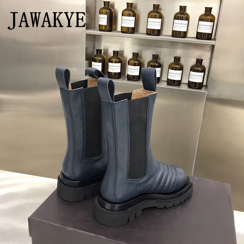 Ботинки Челси женские с узором в виде волн|Женские полусапожки| |