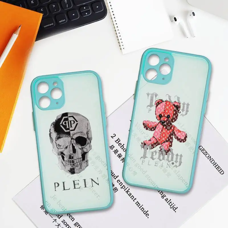 

Desigh Trend Luxury Phone Case Transparent Matte For IPhone7 8 11 12 S Mini Pro X XS XR MAX Plus Cover Shell funda Qp Philipp