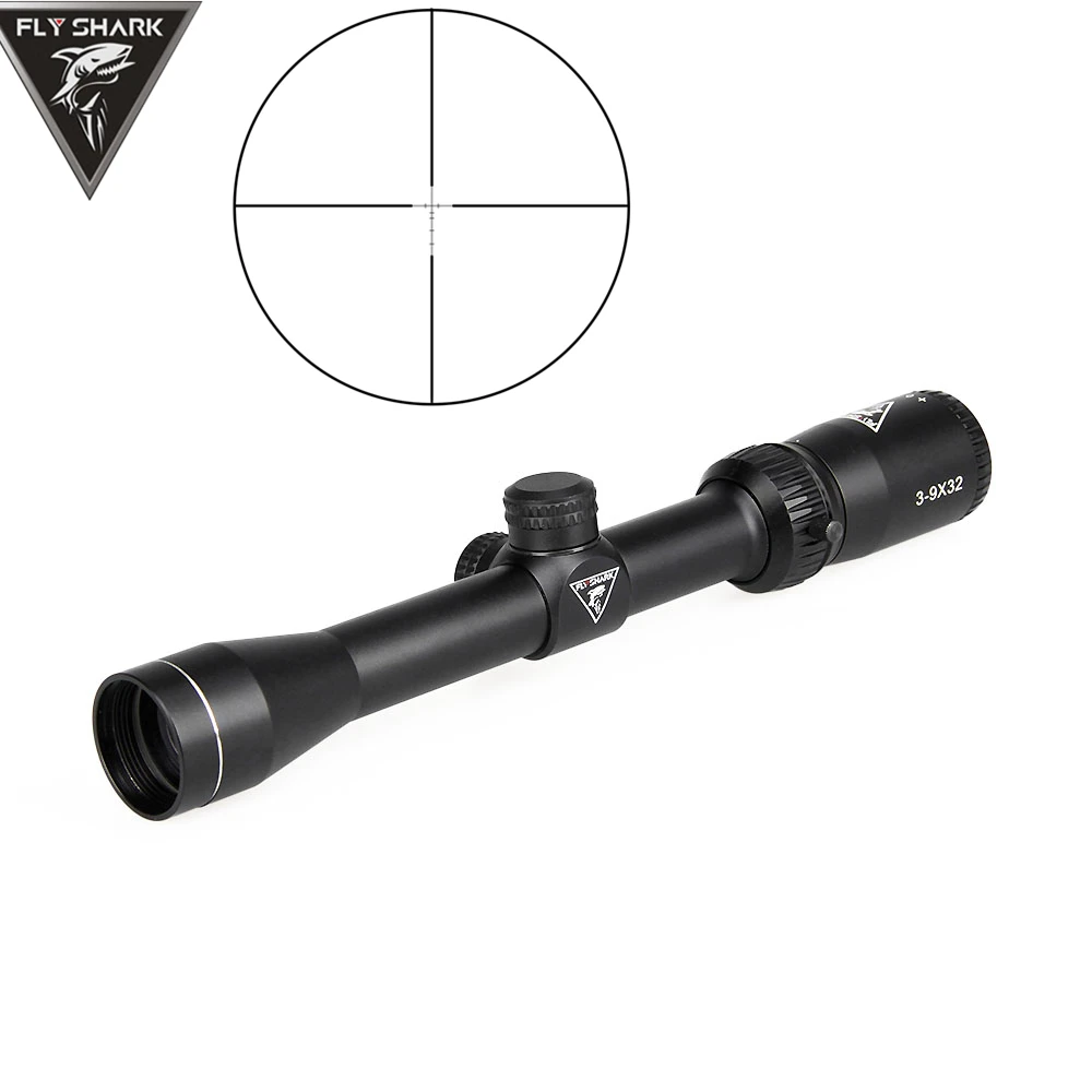Тактический прицел FLY SHARK 1/4 MOA 3 9x32 для винтовки страйкбол Прицел 11 мм/20 мм