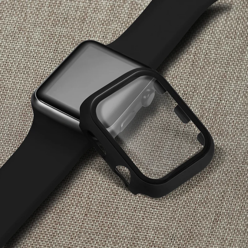 Защитная пленка из закаленного стекла для Apple Watch 38/40/42/44 мм серии 4/3/2/1 комплект с