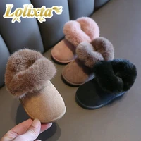 kids 0 5 years 2021 winter warm snow boots for baby thick plush toddler shoes infant child soft bottom pink brown girl boy babe