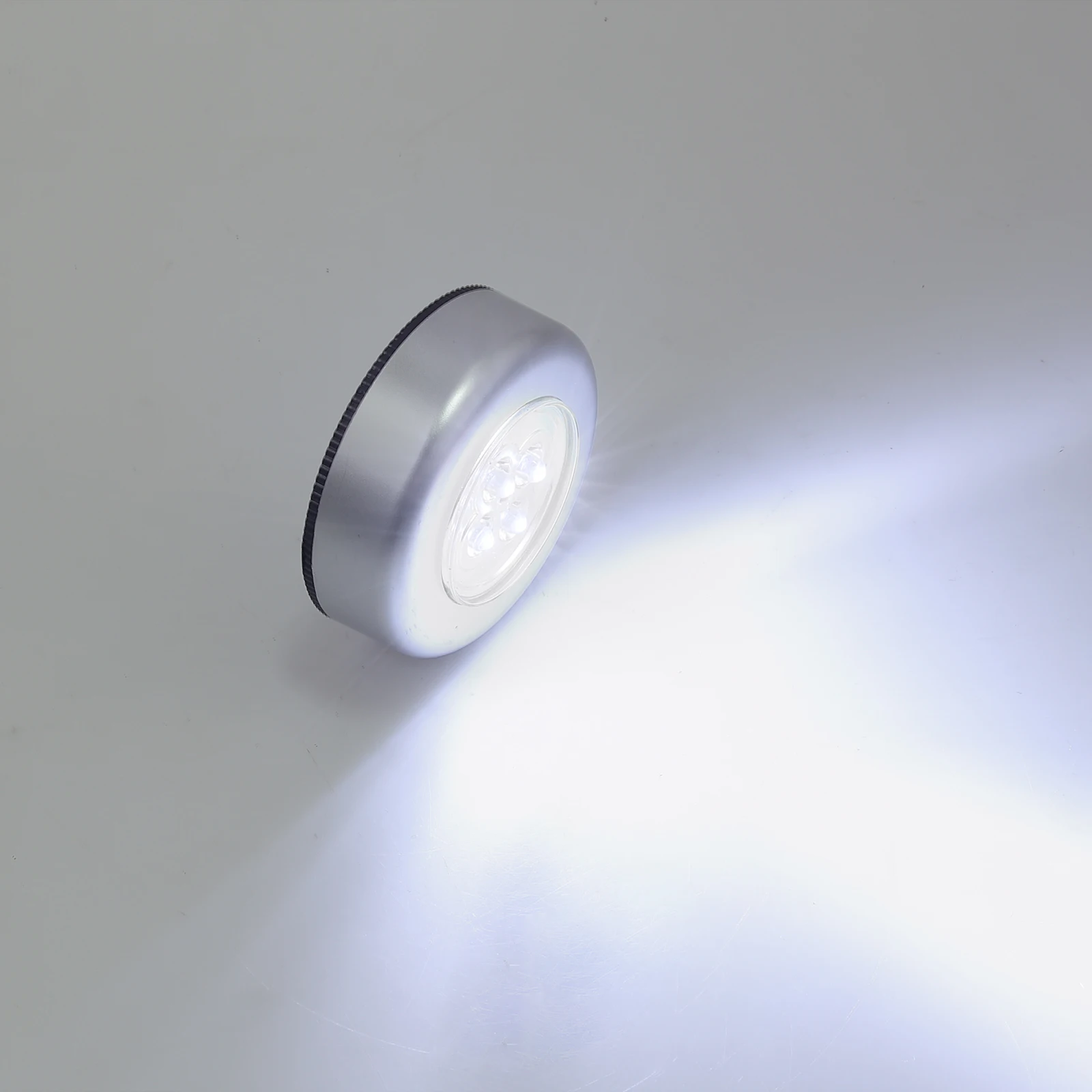 Proster 10 PCS 4 LED Touch Push Button Light Self-Stick ECO Long Battery Life Down Spot Lights super bright white light |