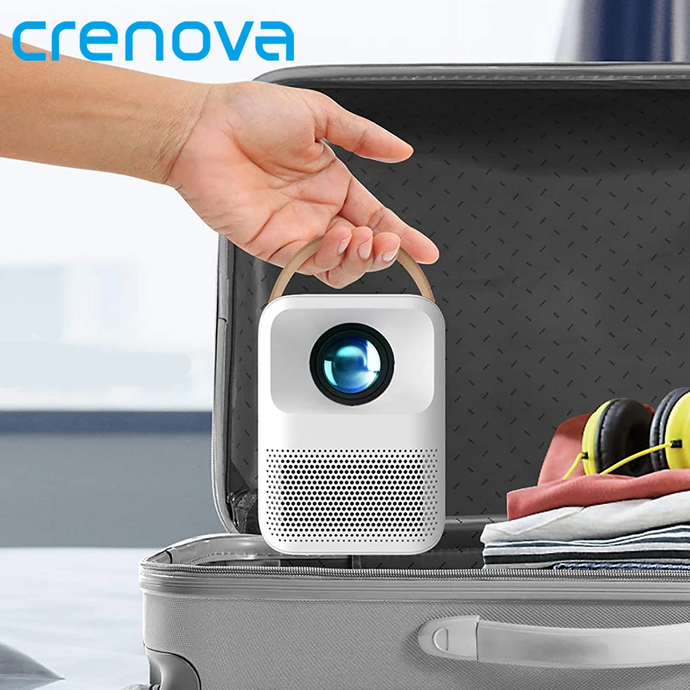 Crenova 2021 Новый мини проектор 1080P Full HD 3300 люмен 3D светодиодный ET30 для дома
