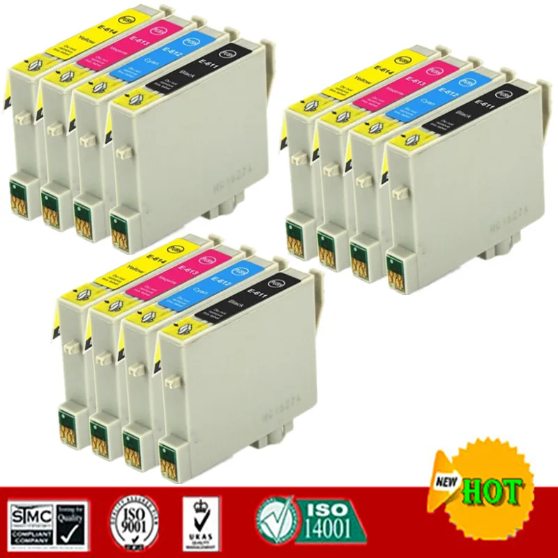 Совместимые чернильные картриджи для T0611-T0614 подходит Epson Stylus D68 D88 + DX3800 DX3850 DX4200 DX4250