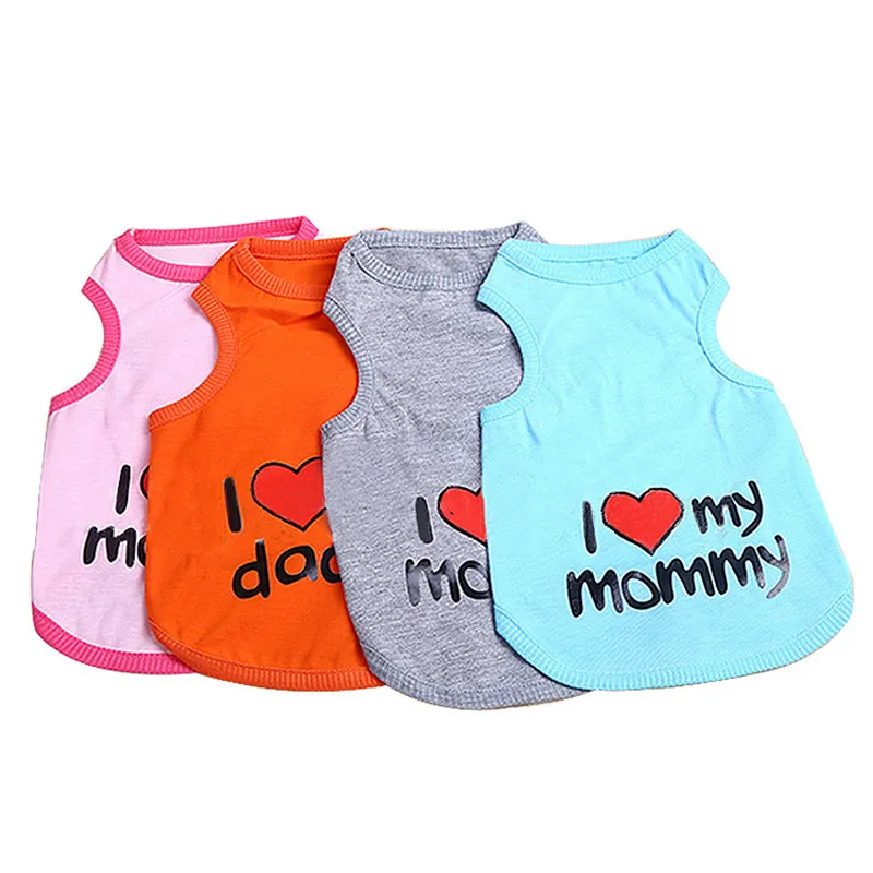 Модная Милая Одежда для собак маленьких кошек летняя одежда чихуахуа с рисунком