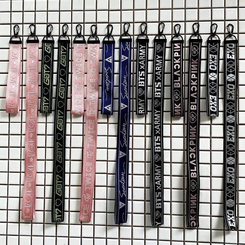 

LLBTS Bulletproof Youth Group twice exo got7 Embroidery lanyard and keychain around bt21