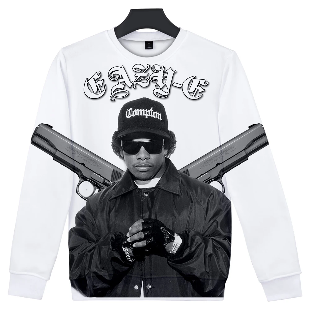 Hip hop EAZY-E 3D Sweatshirts For Men and Women O-neck Eric Lynn Wright Rap Kawaii Pullover Unisex Crew neck Tracksuit | Мужская одежда