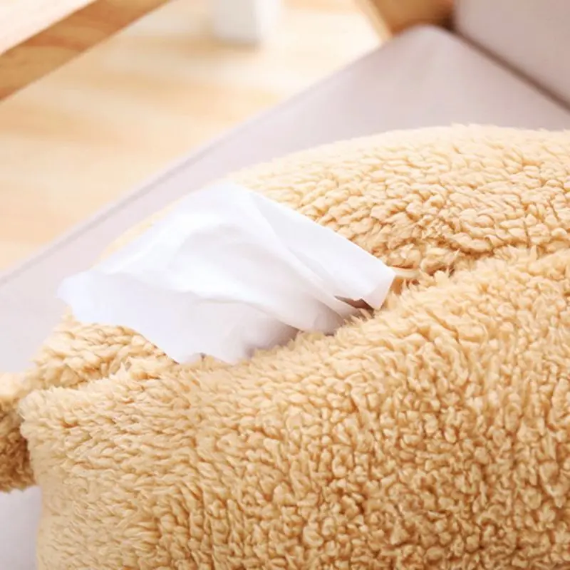 

Paper Box,Cute Cartoon Plush Tissue Cover Box Paper Container Napkin Storage Holder Case Dispenser Home Decor Room Car