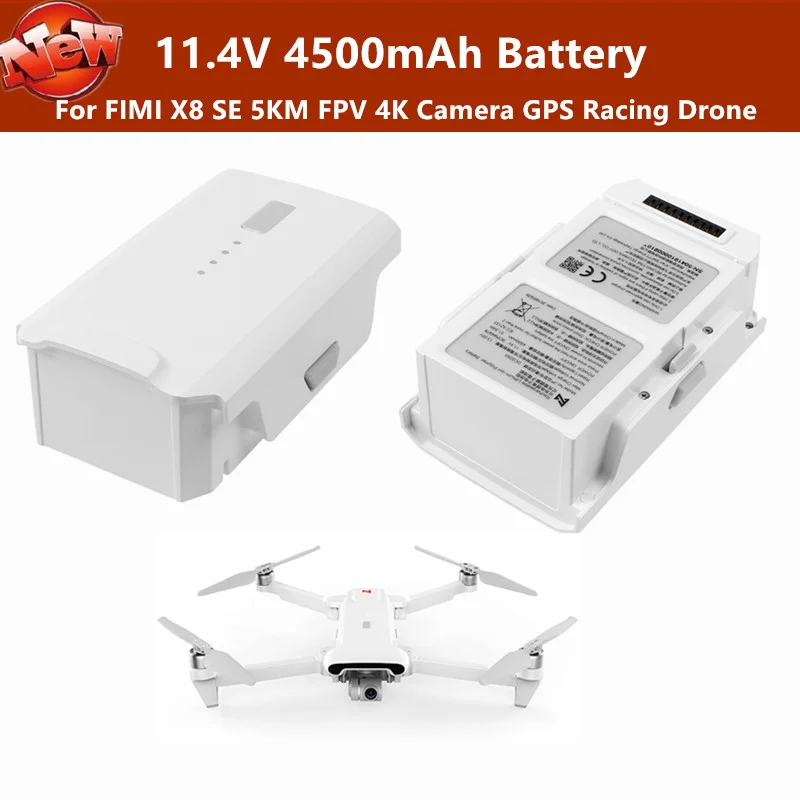 

1PC FIMI X8 SE X8SE GPS RC Drone Original 1PCS 11.4V 4500Mah Battery Spare Part for FIMI X8 SE X8SE Remote Control Quadcopter