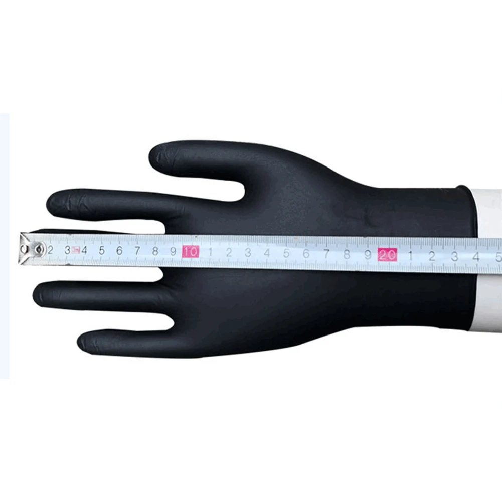 

Nitrile Gloves Black 100pcs Food Grade Waterproof Allergy Free Disposable Work Safety Gloves Nitrile Gloves