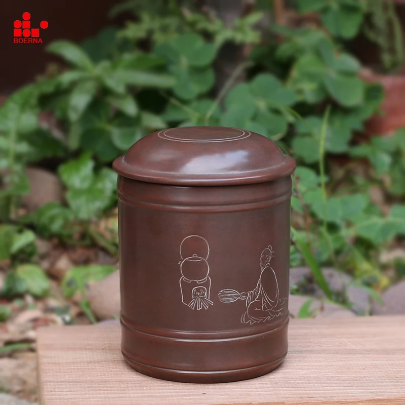 Керамическая банка для чая BOERNA, 50 г, запечатанная банка для чая Nixing, оригинальный набор для горного чая, керамическая коробка Nixing для DaHongPao, п...